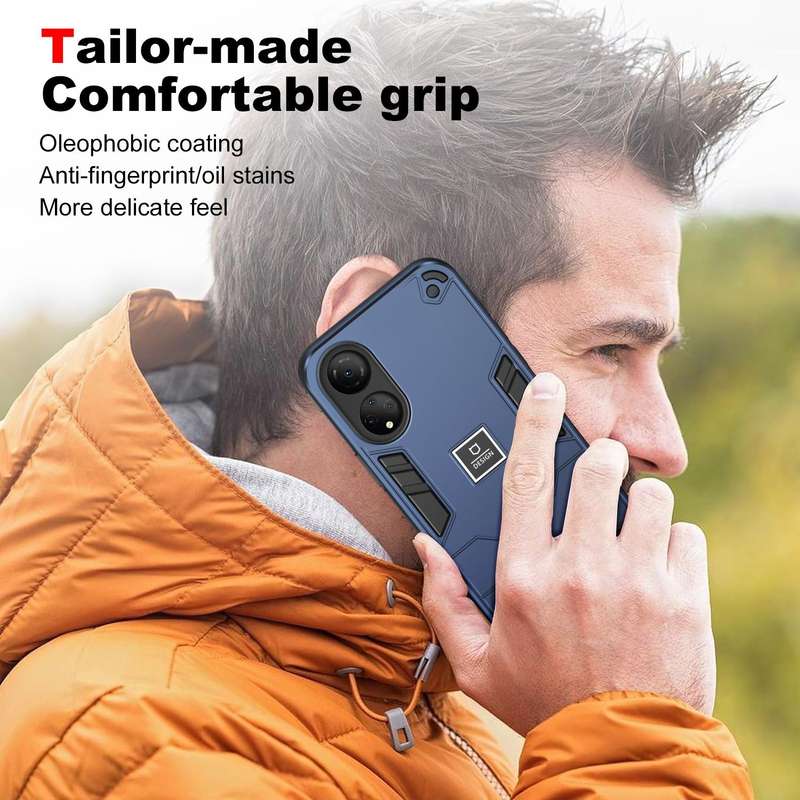 For Honor X7 2 in 1 Shockproof Phone Case(Blue)