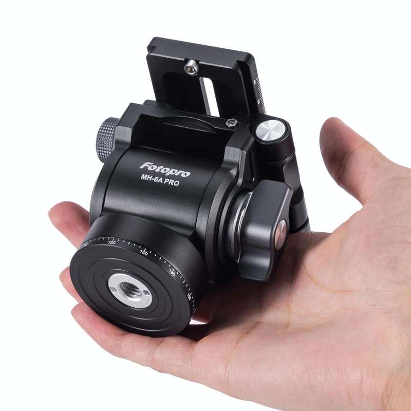 Fotopro MH-6A Pro Aluminum Alloy Heavy Duty Video Camera Tripod Action Fluid Drag Head with Slidi...