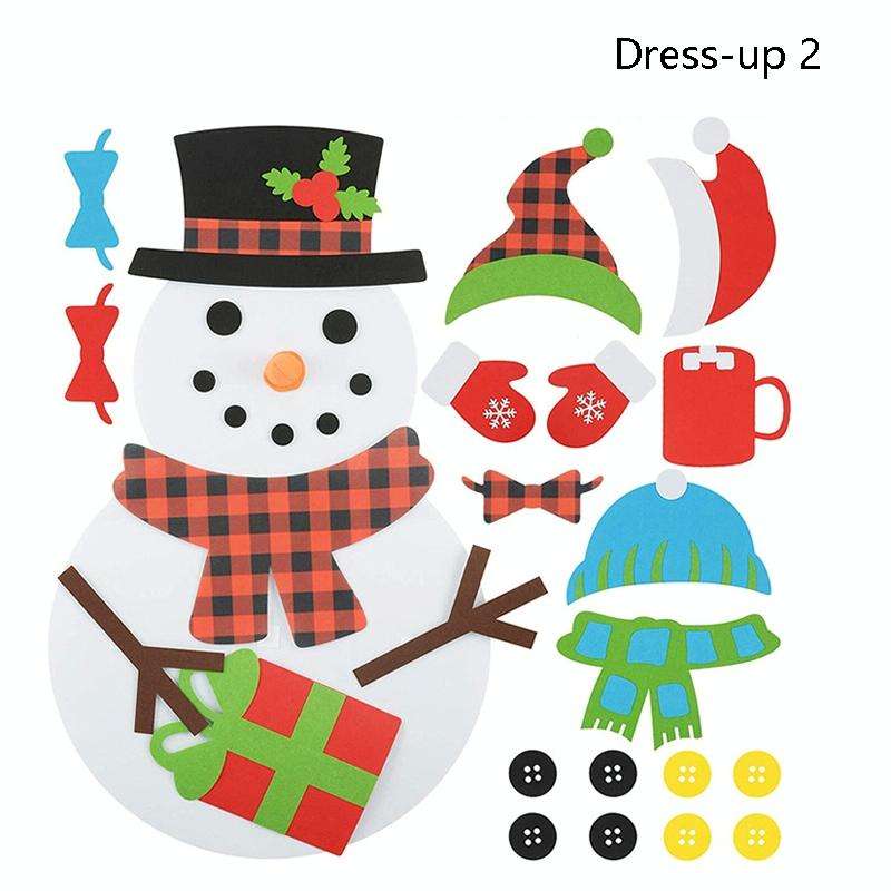 Handmade Felt Christmas Tree Decoration Children DIY Christmas Decorations, Style: Dress-up 2