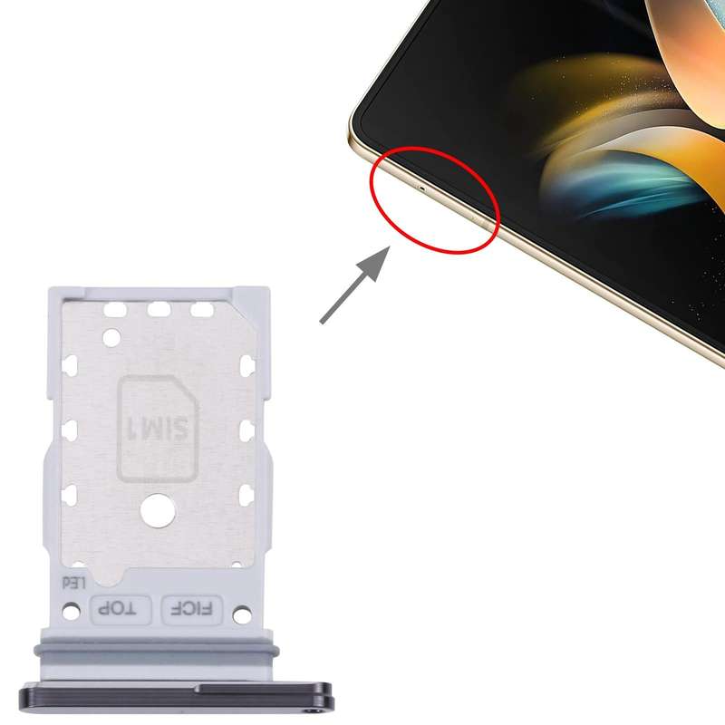 For Samsung Galaxy Z Fold4 SM-F936B Original SIM Card Tray + SIM Card Tray (Black)