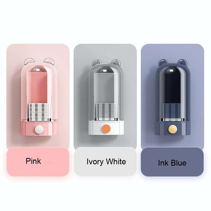 Automatic Push Type Transparent Cosmetic Cotton Storage Box With 50 Cotton Pads(Pink)
