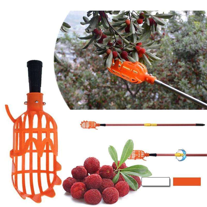Plum Date Apricot Pick Fruit Plastic Tool(Orange)