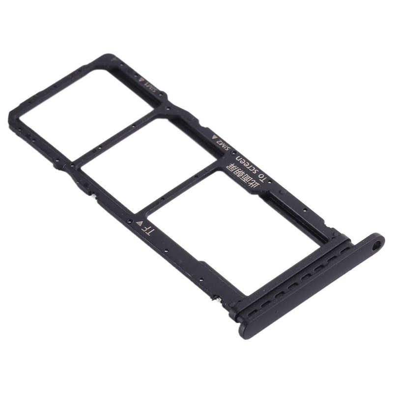 SIM Card Tray + SIM Card Tray + Micro SD Card Tray for Huawei Enjoy 10 / Honor Play 3 (Black)