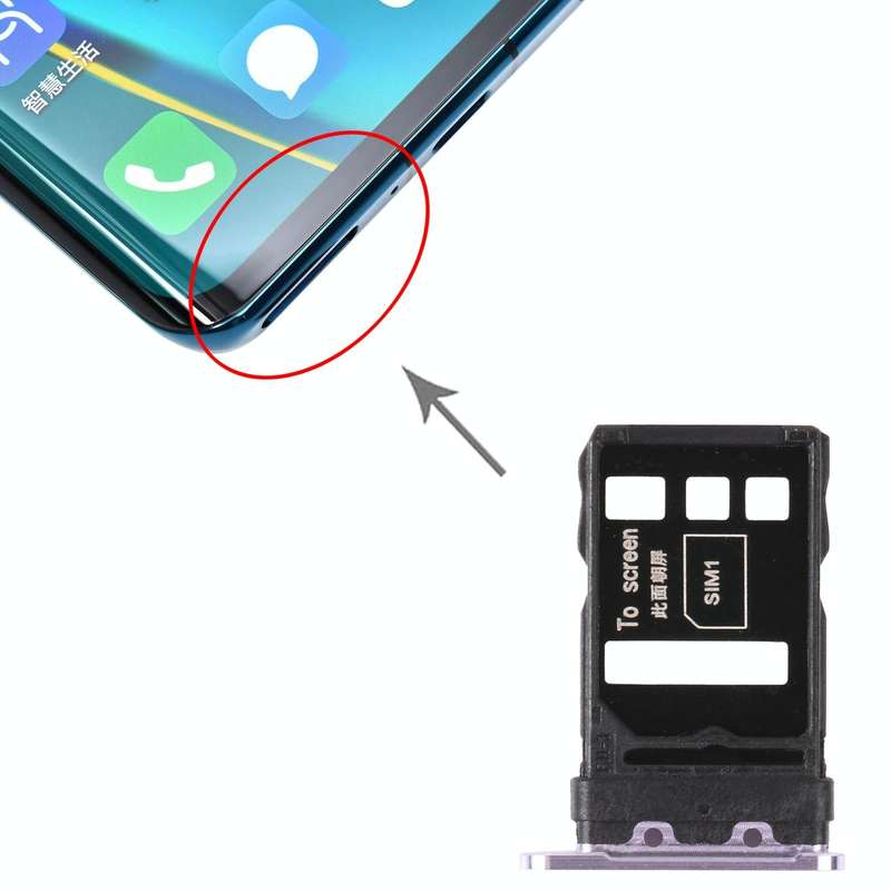 SIM Card Tray + SIM Card Tray for Huawei Nova 7 Pro 5G (Space Silver)
