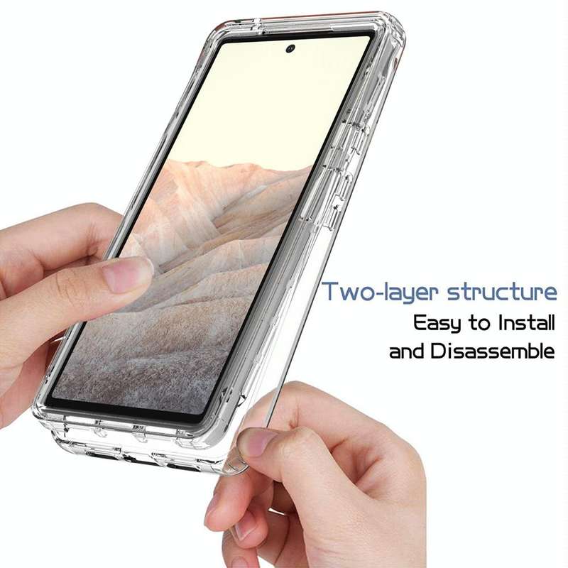For Google Pixel 6 High Transparency Two-color Gradient PC + TPU Phone Protective Case(Blue)