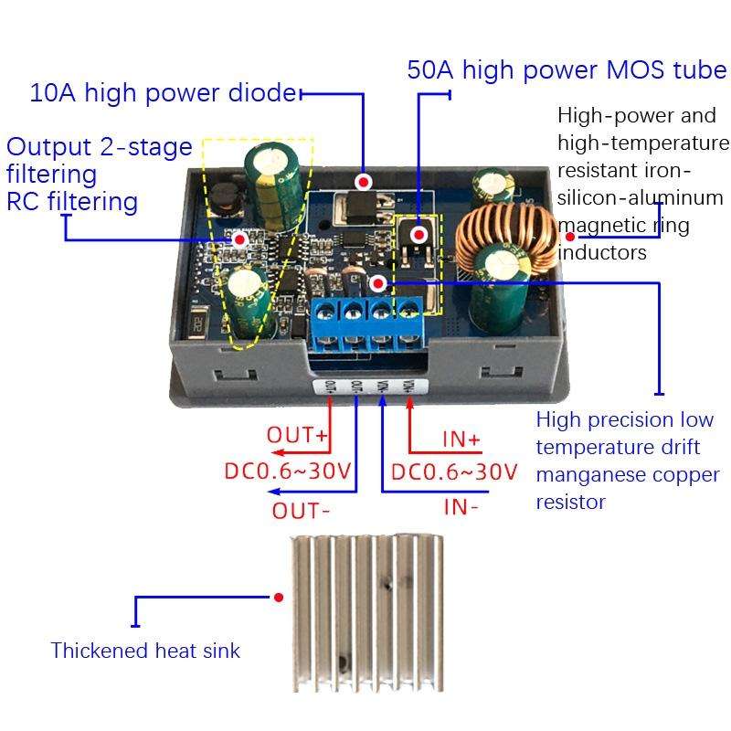 5-30V Adjustable DC Voltage Regulator Power Module Solar Charge
