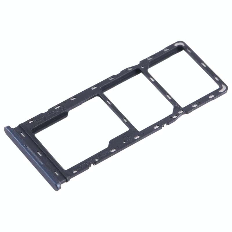 For Tecno Pop 7 Pro BF7 SIM Card Tray + SIM Card Tray + Micro SD Card Tray (Blue)