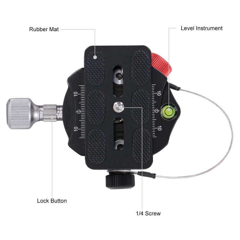 PULUZ Aluminum Alloy Panoramic Indexing Rotator Ball Head with Quick Release Plate for Camera Tri...