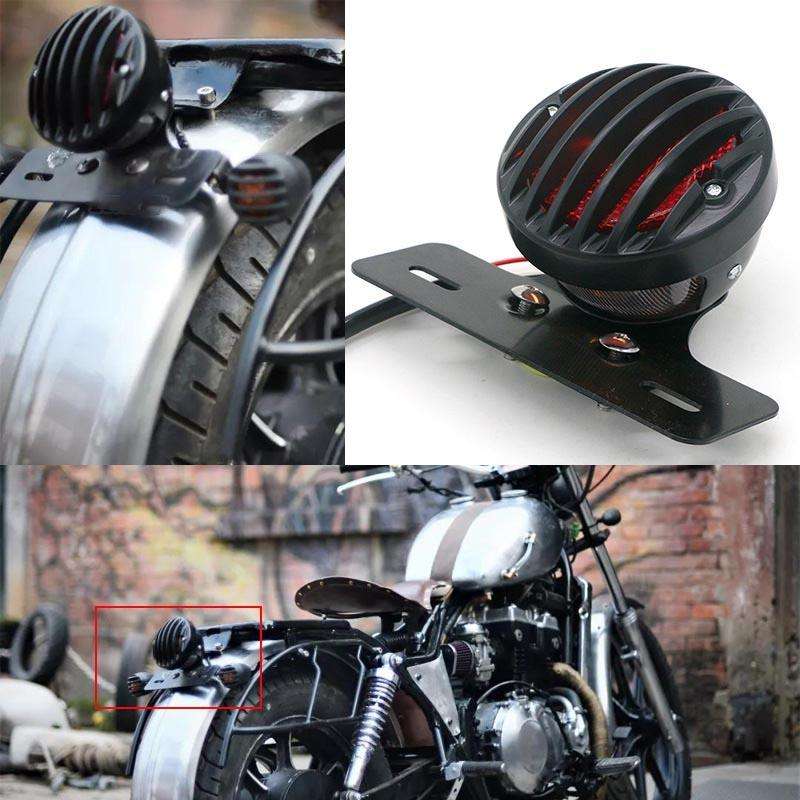 Motorcycle Accessories Retro Waning Tail Light Electric Car Brake Light Card Frame Light Modified...