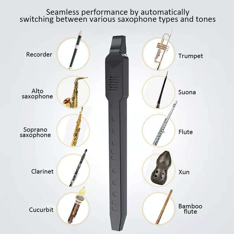Mini Digital Electronic Saxophone Wind Instrument for Imitation of Various Musical Instrument Sou...