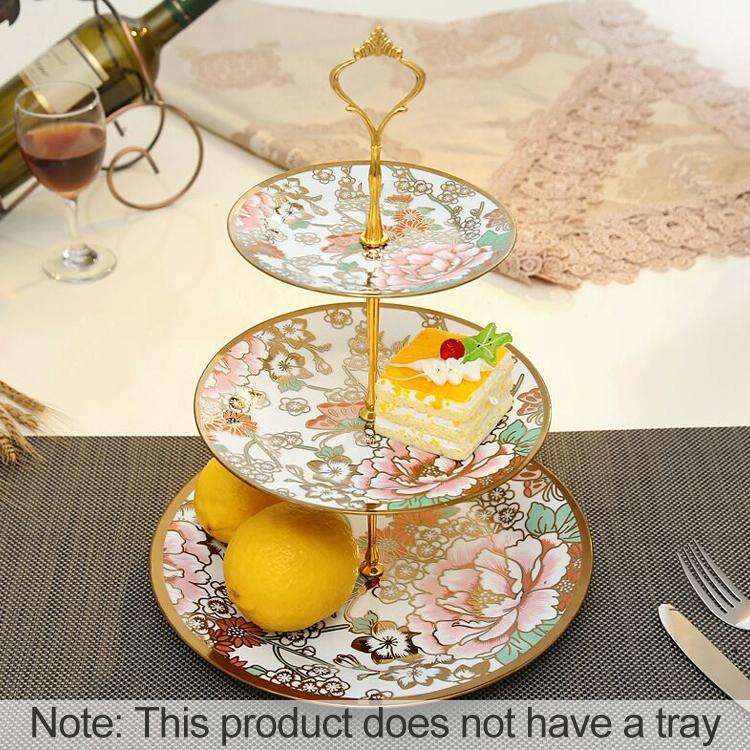 1 Set Sweets Candy Cupcake Tray Wedding Party Cake Display Stand Zinc Alloy Golden Tone cake stan...
