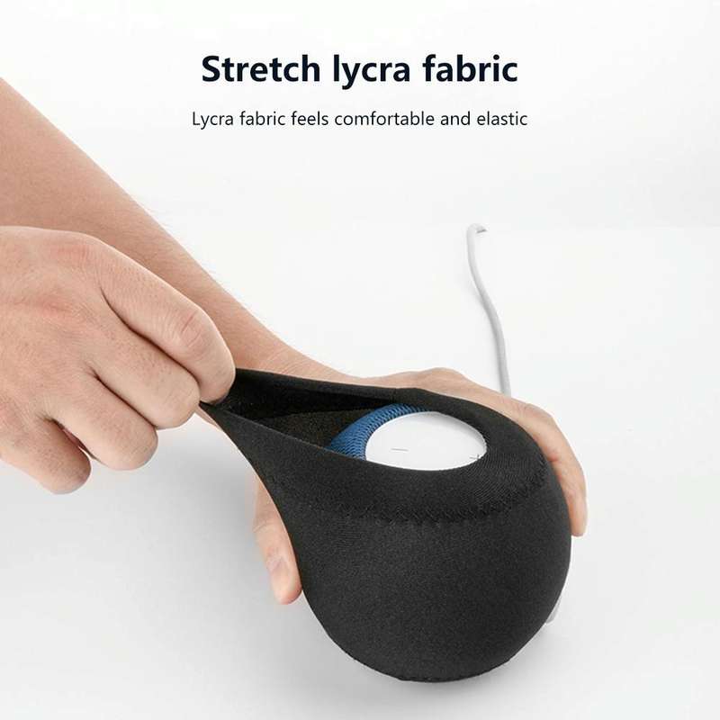 2 PCS For Homepod Mini Smart Speaker Dust Cover Stretch Cloth Audio Protection Cover(Black)