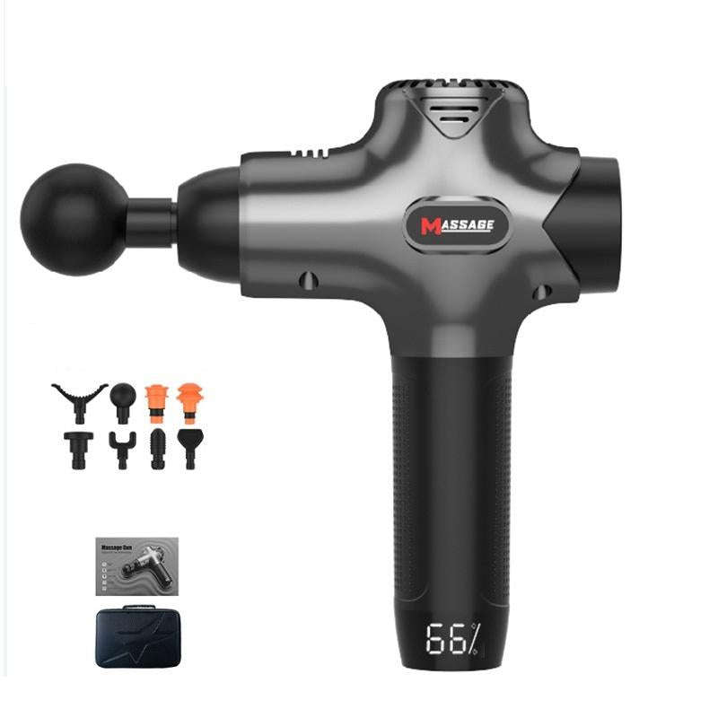 Y8-1 Fitness Massage Fascia Muscle Vibration Massager, Specification: Bright Gray(EU Plug)