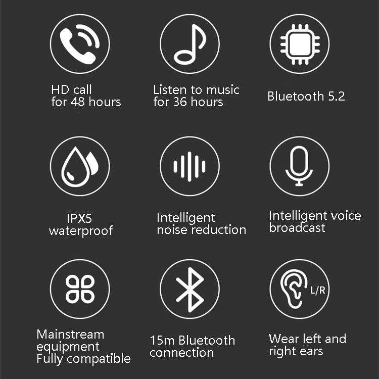 V10P Wireless Bluetooth V5.0 Sport Headphone without Charging Box Support Voice Reception(Sky Blue)