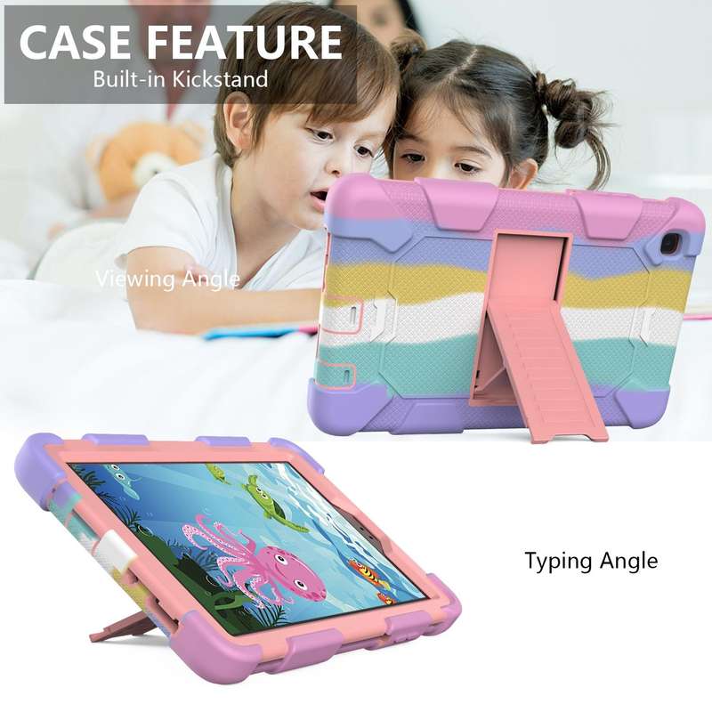 For Samsung Galaxy Tab A7 Lite T220 / T225 Two-Color Robot Shockproof Silicone + PC Protective Ca...