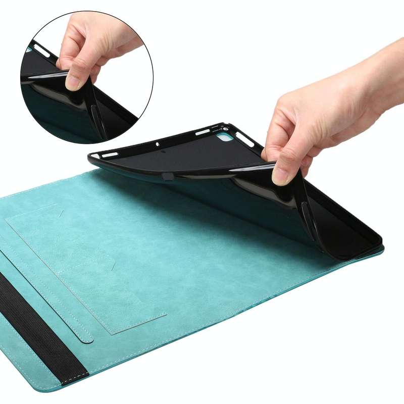 For Samsung Tab A 8.0 2019 T290/T295/T297 Rhombus Skin Feel Horizontal Flip Tablet Leather Case w...