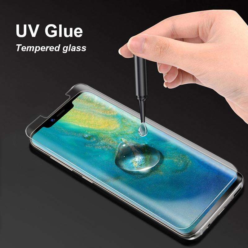 For Galaxy S20 UV Liquid Curved Full Glue Full Screen Tempered Glass Film