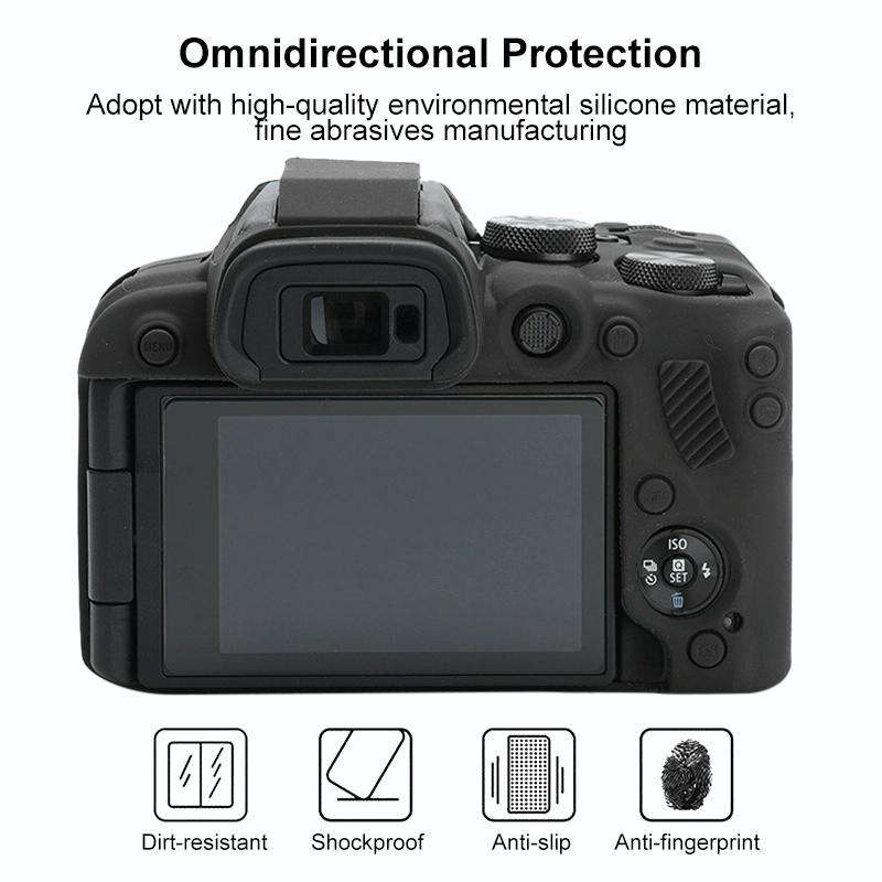 For Canon EOS R10 Soft Silicone Protective Case (Black)