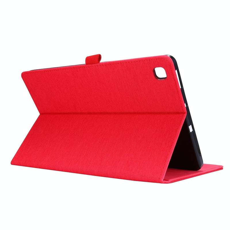 For Samsung Galaxy Tab S6 Lite Horizontal Flip TPU + Fabric PU Leather Protective Case with Name ...
