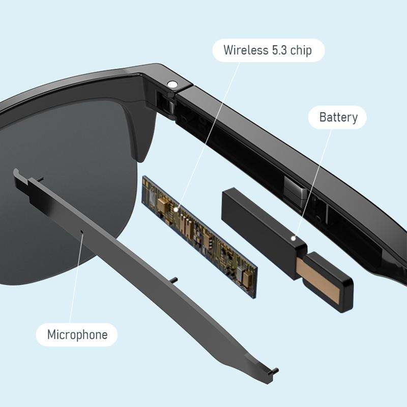 F06 Universal Style Bluetooth 5.3 Smart Sunglasses Wireless Headset Anti-Strong Light Anti-Polari...