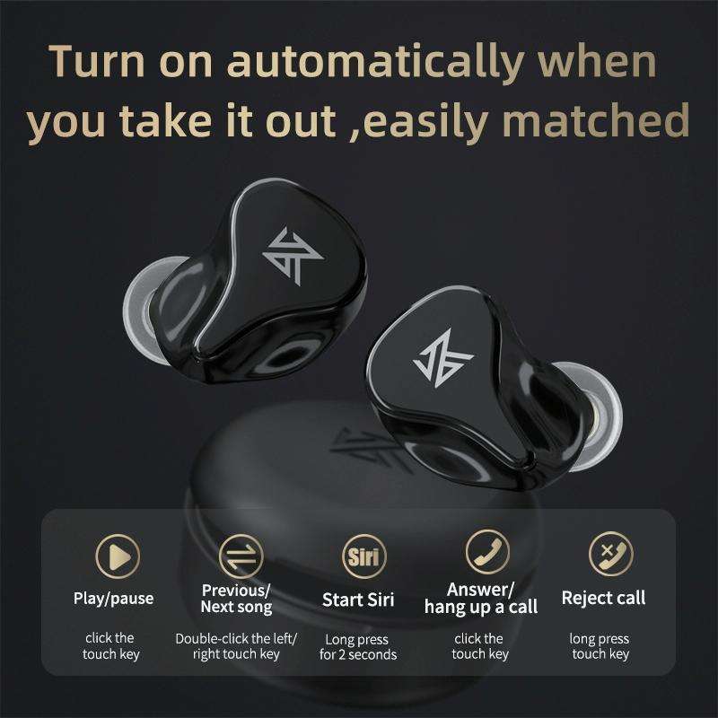 KZ Z1 Pro Dynamic True Wireless Bluetooth 5.2 Sports In-ear Earphone(Black)