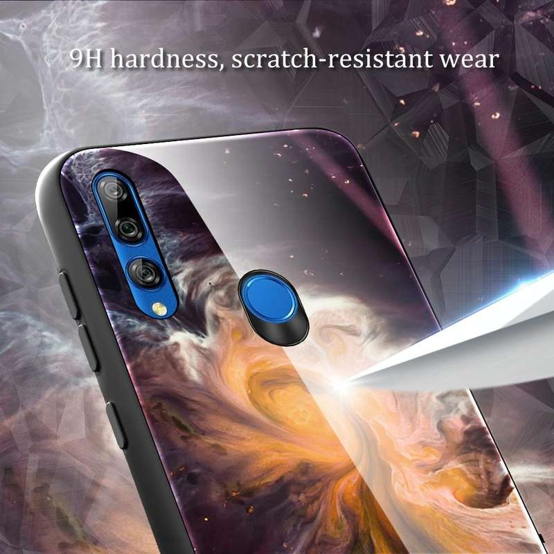 For Huawei Y9 Prime (2019) / P Smart Z Marble Pattern Glass Protective Case(DL02)