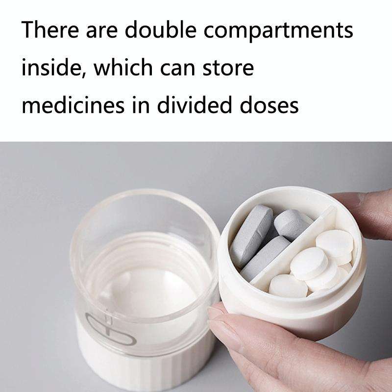 S0466 Medicine Cutter Tablet Grinding Cutter Medicine Dispensing Transparent Portable Storage Box...