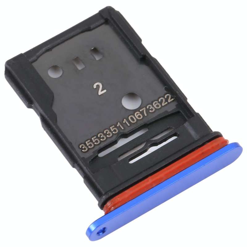 For TCL 10 Plus Original SIM Card Tray + SIM / Micro SD Card Tray(Blue)