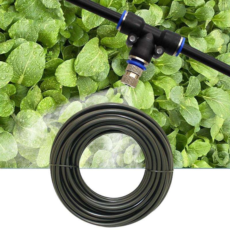 Low Pressure Spray DIY Kit Outdoor Cooling Atomization System, Specification: 23m 25 Heads(Black)