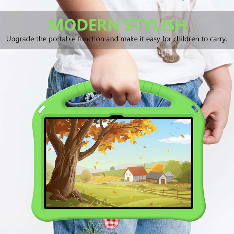 For Lenovo Tab M10 Plus 10.6 3rd Gen TB125FU 2022 EVA Shockproof Tablet Case with Holder(Green)