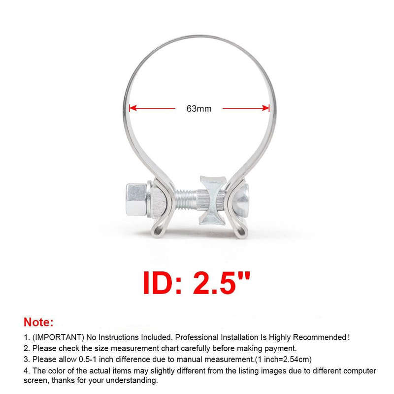 2.5 inch Car Turbo Exhaust Downpipe O-Band Clamp Stainless Steel 304 Flange Clamp
