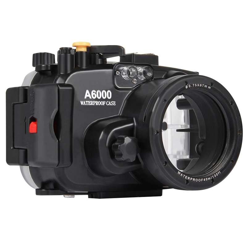PULUZ 40m Underwater Depth Diving Case Waterproof Camera Housing for Sony A6000 (E PZ 16-50mm F3....
