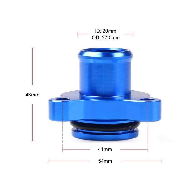 Car Water Hose Joint Pipe Adaptor with Clamps 11537541992 for BMW 335i (Blue)