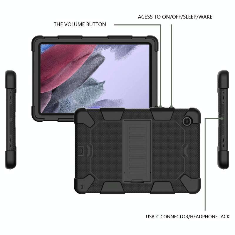 For Samsung Galaxy Tab A8 10.5 2021 Two-Color Robot Silicone + PC Tablet Case(Black)