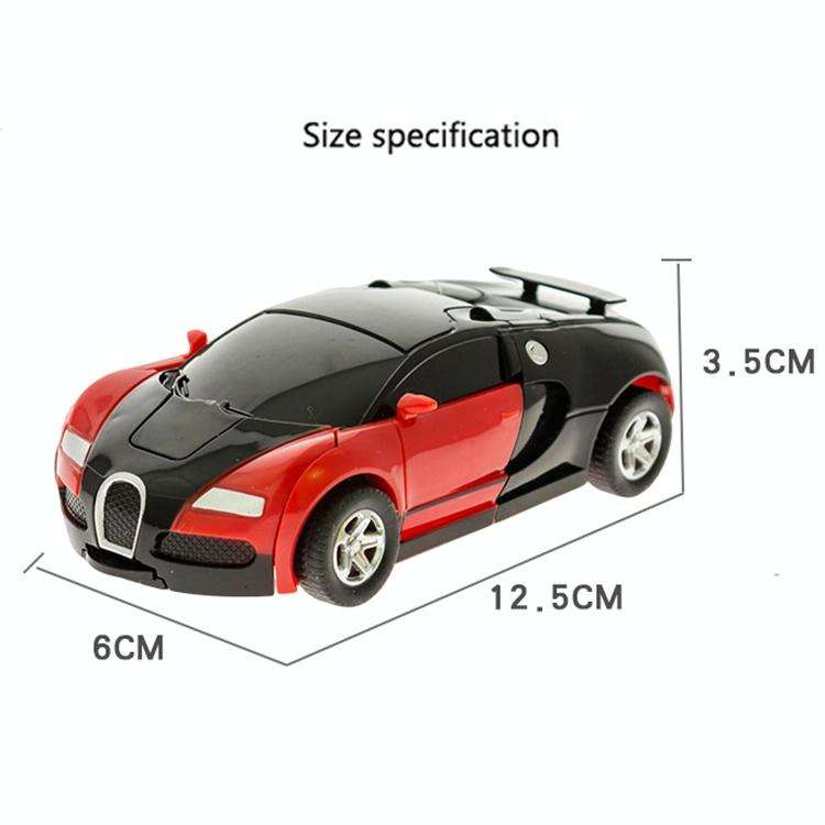 One-click Transforming Toy Car Impact Deformation Toy Model Car(Yellow)