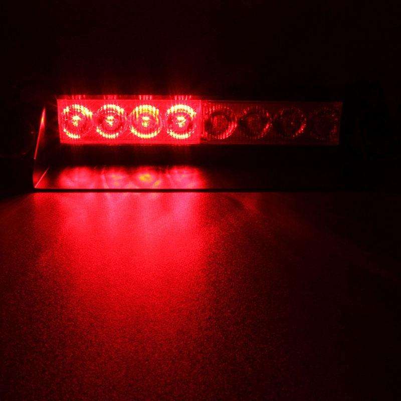 8W 800LM 8-LED Red + Blue Light 3-Modes Adjustable Angle Car Strobe Flash Dash Emergency Light Wa...