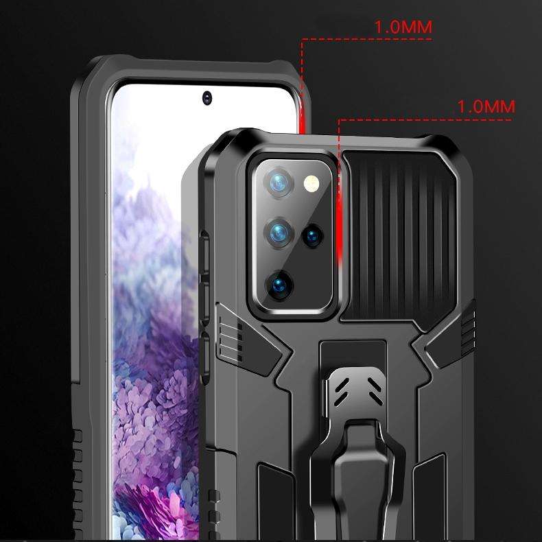 For OPPO A53 2020 / A32 Machine Armor Warrior Shockproof PC + TPU Protective Case(Black)