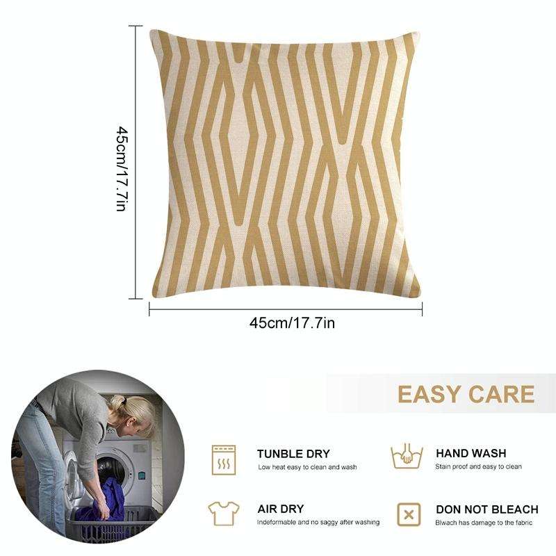 Multi-color Cotton Linen Mustard Pillow Case Yellow Geometric Pillow Covers Decorative Size: 45CM...