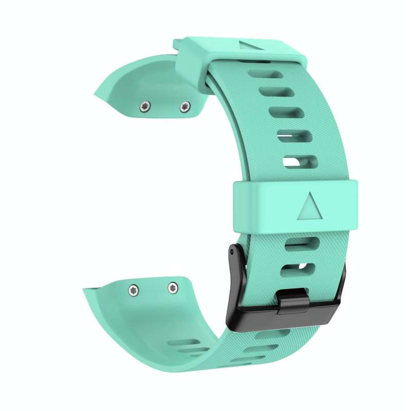 For Garmin Forerunner 35 Black Buckle Silicone Watch Band(Mint Green)