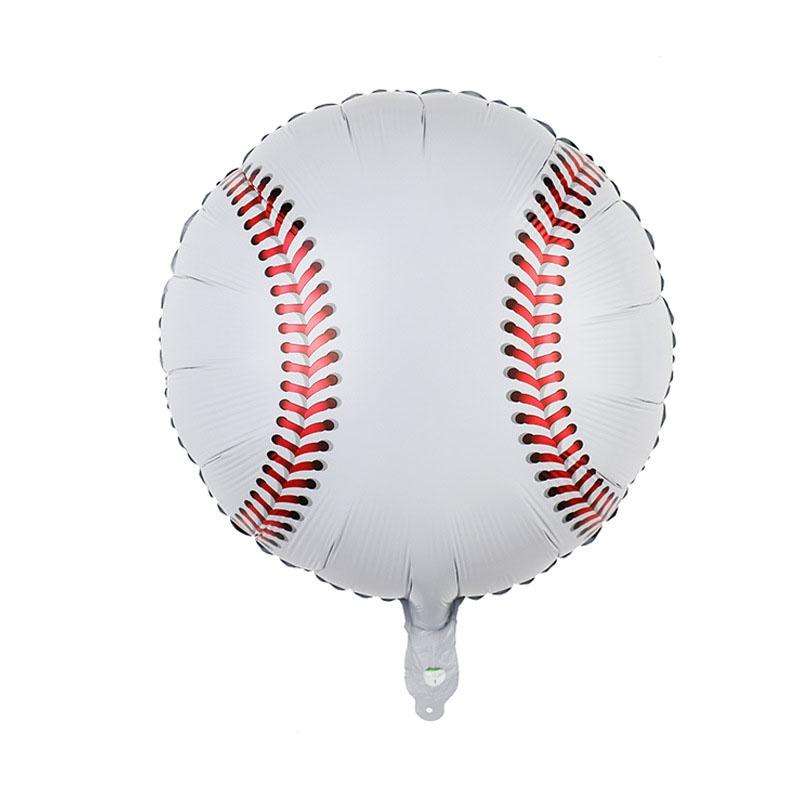 8 PCS Ball Team Game Sports Themed Party Decoration Balloons,Style: 18 -inch Baseball White