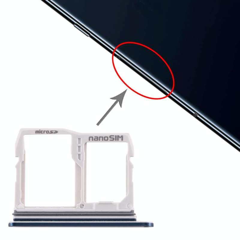 SIM Card Tray + Micro SD Card Tray for LG V40 ThinQ (Blue)