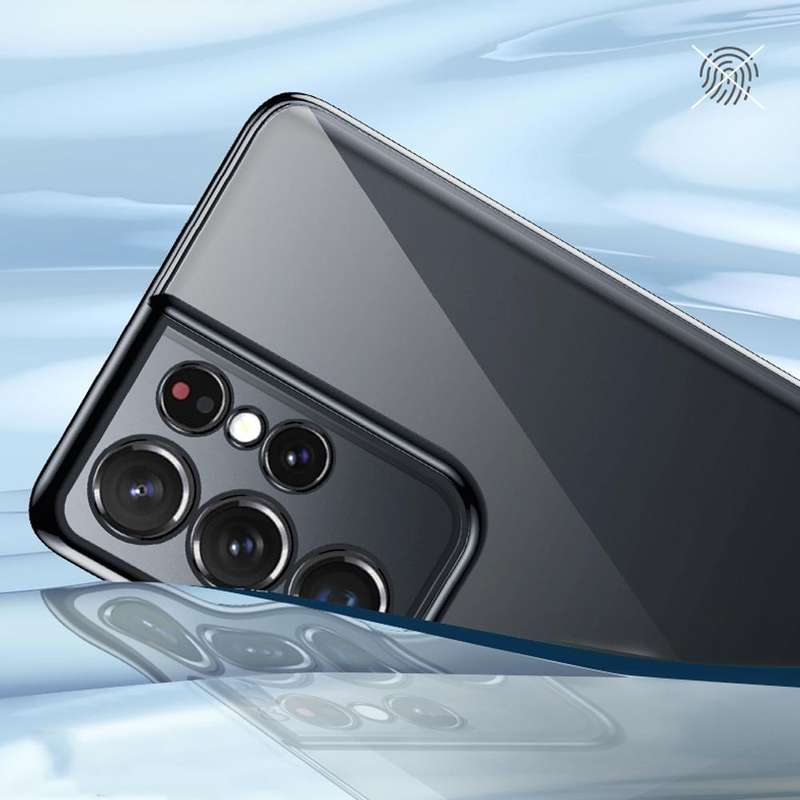 For Samsung Galaxy S21 Ultra 5G SULADA Shockproof Plating Silicone Transparent Protective Case(Si...