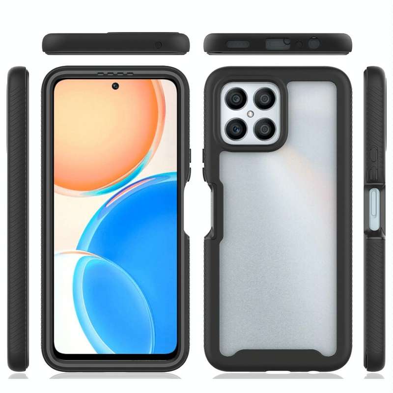 For Honor X8 4G Starry Sky Full Body Hybrid Shockproof Phone Case(Royal Blue)