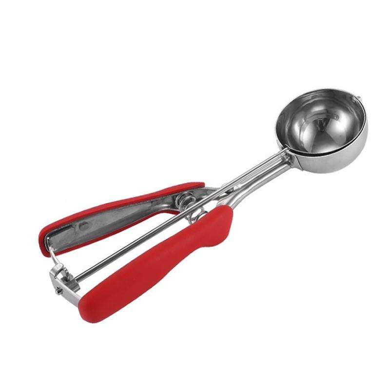 304 Stainless Steel Silicone Handle Ice Cream Scoop, Diameter 4cm