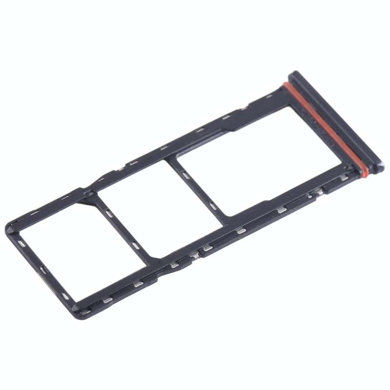 For Infinix Hot 10i X659B SIM Card Tray + SIM Card Tray + Micro SD Card Tray (Black)