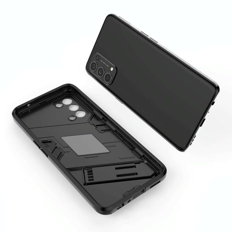 For OPPO Reno5 5G Punk Armor 2 in 1 PC + TPU Shockproof Case with Invisible Holder(Orange)