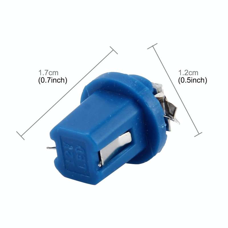 10 PCS 0.5W B8.5 Wedge Instrument Panel LED Light Dashboard Gauge Cluster Indicator Lamp Bulb(Blu...