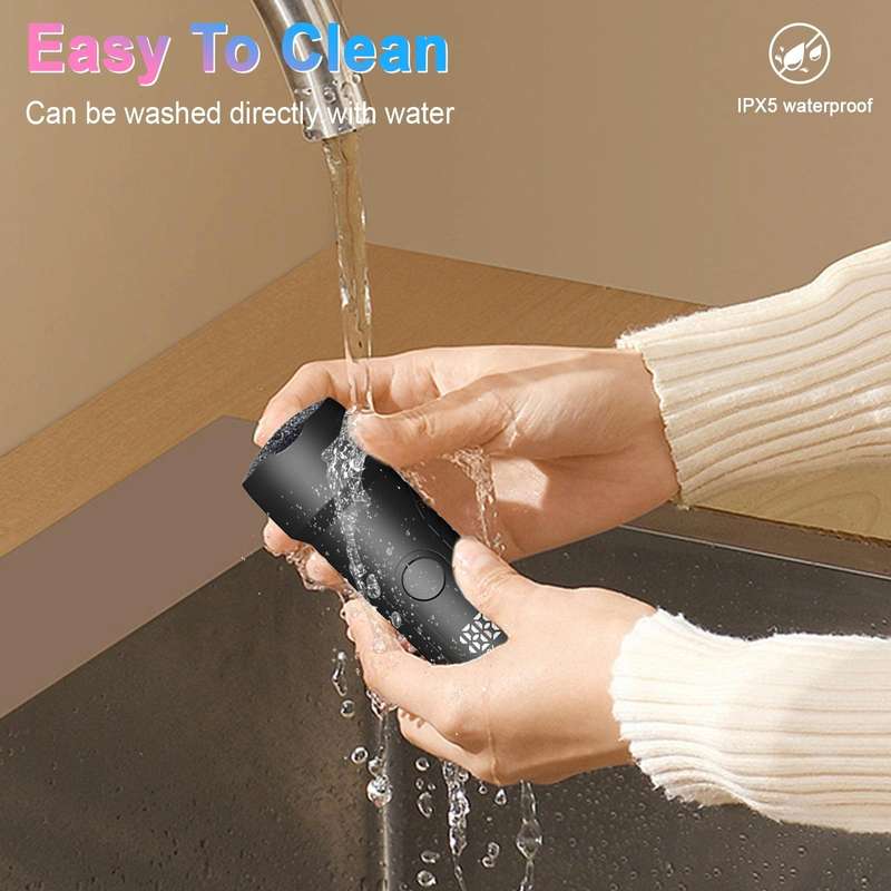 Electric Foot File Pedicure Kit Waterproof Feet Callus Remover, Spec: Matte Black