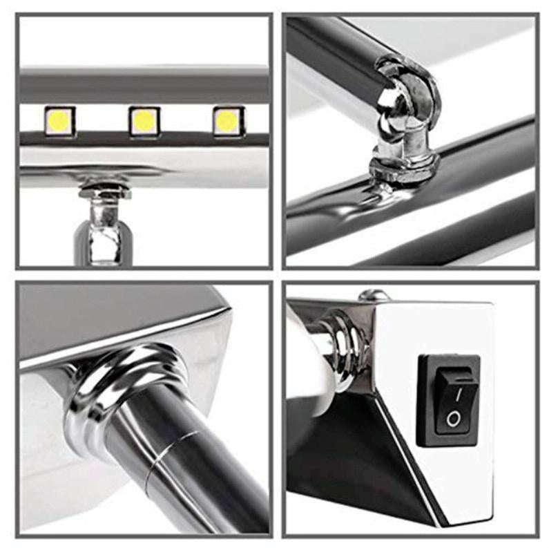 5W LED Wall Lamp Stainless Steel Bathroom Mirror Light, Model:40CM With Switch(White Light)
