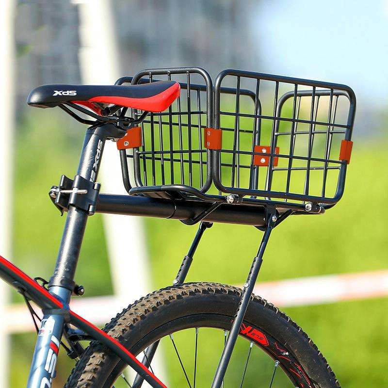 WEST BIKING YP0712030 Bicycle Aluminum Alloy Rack Cart Basket Mountain Bike Back Seat With Basket...